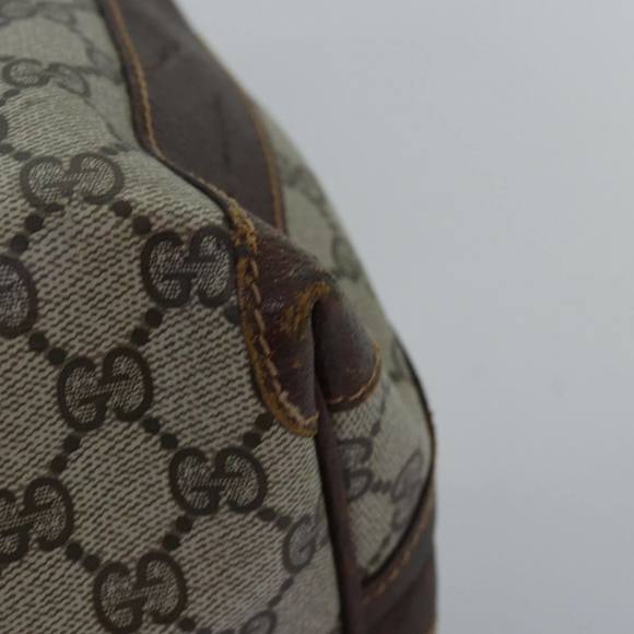 GUCCI GG Supreme Mini Boston Bag PVC Beige Auth ki4575 - Picture 9 of 16